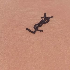 Yves Saint Laurent Salmon Pink Hanky 14x14 Vintage Unisex YSL